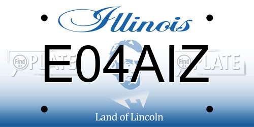 E04AIZ Illinois License Plate