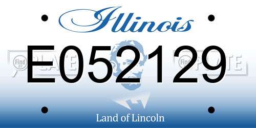 E052129 Illinois License Plate