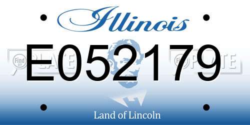 E052179 Illinois License Plate