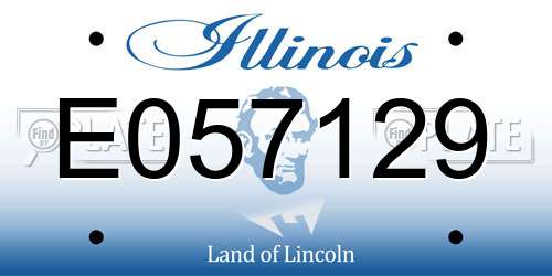E057129 Illinois License Plate