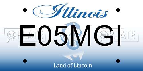 E05MGI Illinois License Plate