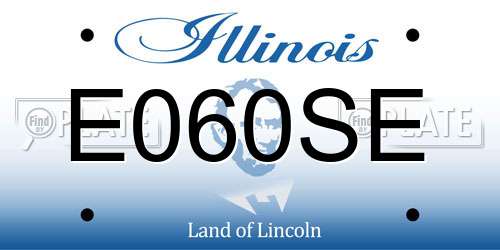 E060SE Illinois License Plate
