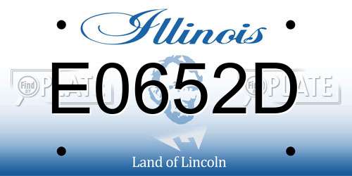 E0652D Illinois License Plate