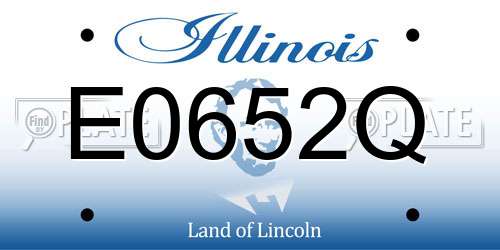 E0652Q Illinois License Plate