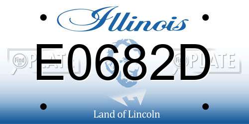 E0682D Illinois License Plate