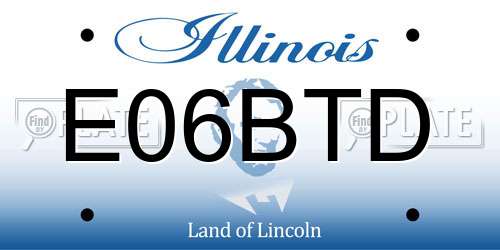 E06BTD Illinois License Plate