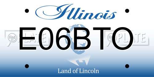 E06BTO Illinois License Plate