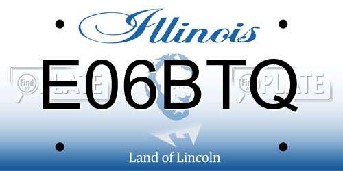 E06BTQ Illinois License Plate