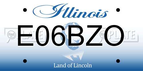E06BZO Illinois License Plate