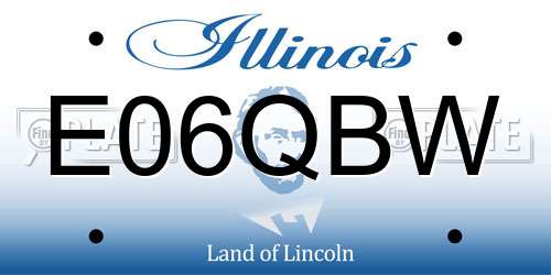 E06QBW Illinois License Plate