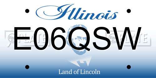 E06QSW Illinois License Plate