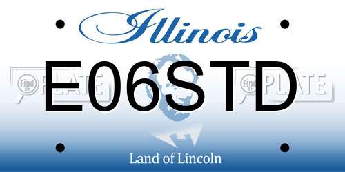 E06STD Illinois License Plate