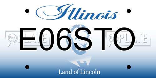 E06STO Illinois License Plate