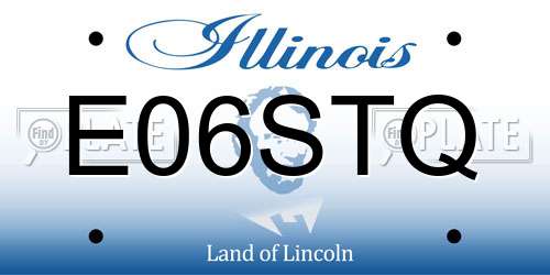 E06STQ Illinois License Plate