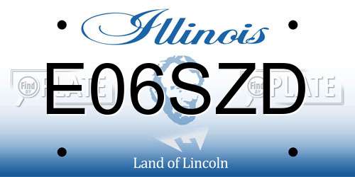 E06SZD Illinois License Plate