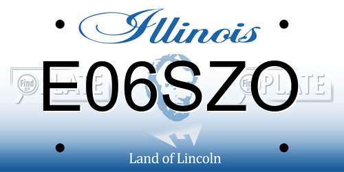 E06SZO Illinois License Plate