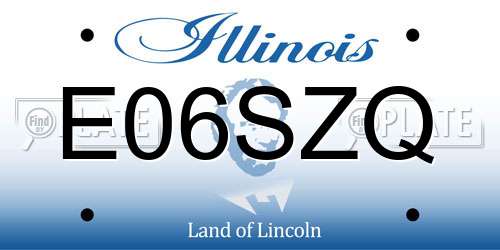 E06SZQ Illinois License Plate