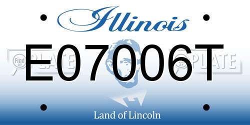 E07006T Illinois License Plate