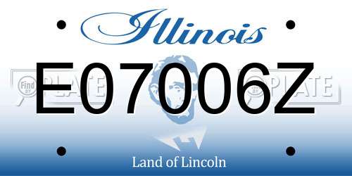 E07006Z Illinois License Plate