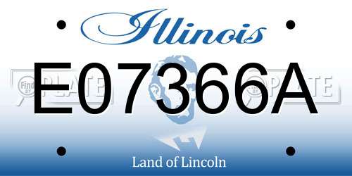 E07366A Illinois License Plate