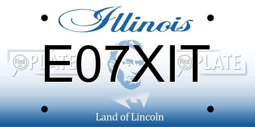 E07XIT Illinois License Plate