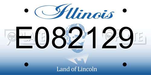 E082129 Illinois License Plate