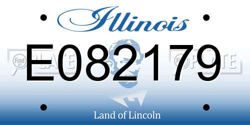 E082179 Illinois License Plate