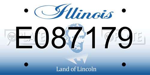 E087179 Illinois License Plate