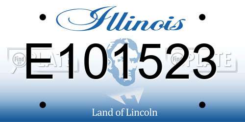 E101523 Illinois License Plate