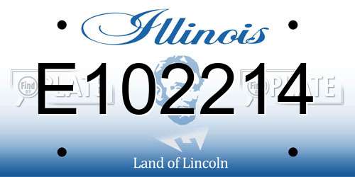 E102214 Illinois License Plate
