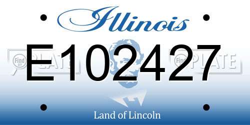 E102427 Illinois License Plate