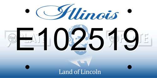 E102519 Illinois License Plate