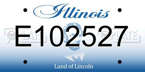E102527 Illinois License Plate