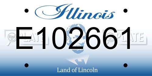 E102661 Illinois License Plate