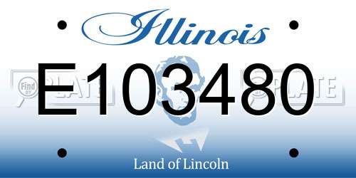 E103480 Illinois License Plate