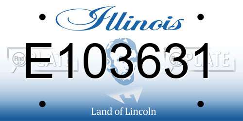 E103631 Illinois License Plate