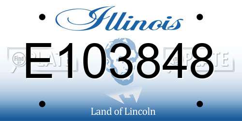 E103848 Illinois License Plate
