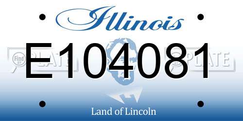 E104081 Illinois License Plate