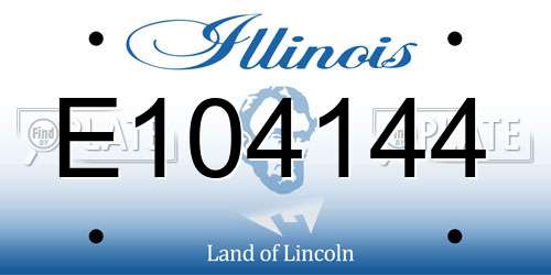 E104144 Illinois License Plate