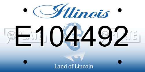 E104492 Illinois License Plate