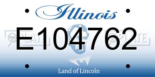 E104762 Illinois License Plate