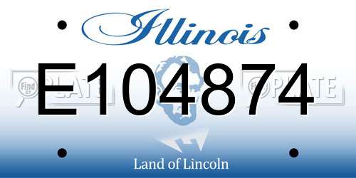 E104874 Illinois License Plate