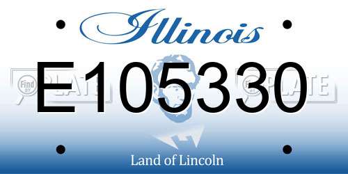 E105330 Illinois License Plate