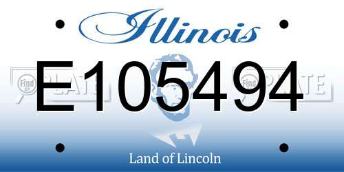 E105494 Illinois License Plate