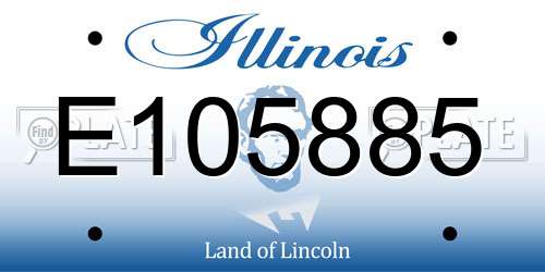 E105885 Illinois License Plate