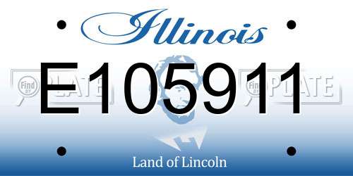 E105911 Illinois License Plate