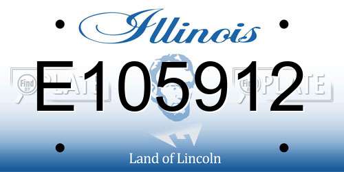 E105912 Illinois License Plate