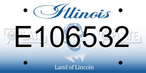E106532 Illinois License Plate