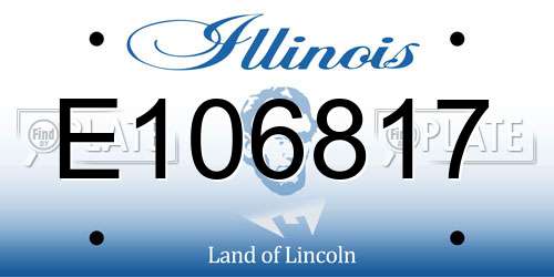 E106817 Illinois License Plate