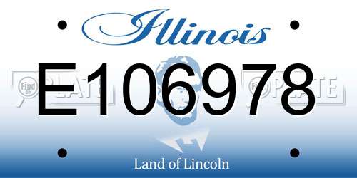 E106978 Illinois License Plate